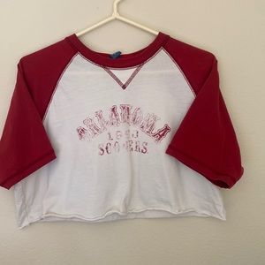RETRO OKLAHOMA SOONERS CROPPED TEE